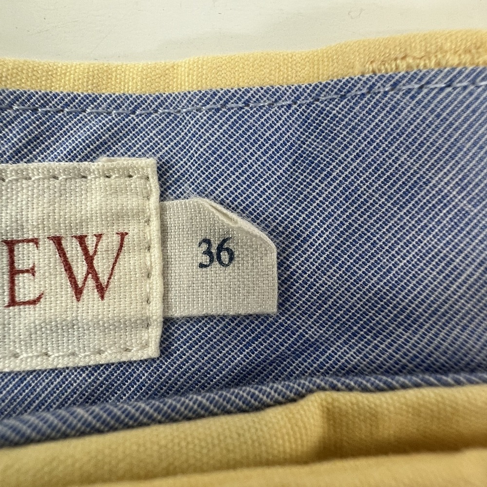 J Crew Factory Shorts Mens 36 Yellow Classic Fit Pleated Chino Cotton New Tags - Picture 10 of 12